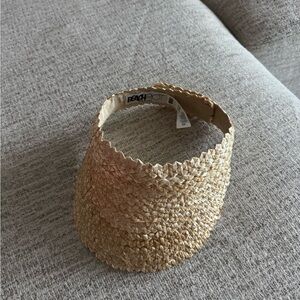 Beach Riot Tan straw visor hat